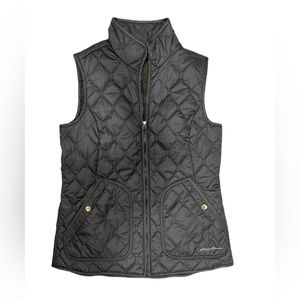 *Eddie Bauer* Hunter Green Quilted Zipper Vest, Size M